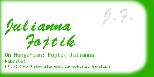 julianna fojtik business card